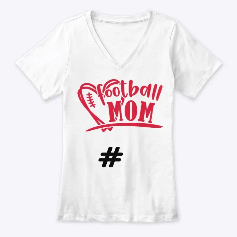 Football Mom V-Neck